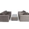 "Боно" лаунж-зона из искусственного ротанга, цвет серый