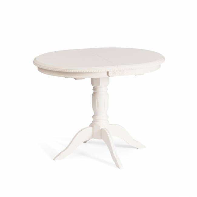 Стол STEFANO бук, мдф, 100+30x80x77см, Ivory white Ivory white бук, мдф