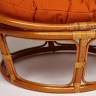 Кресло PAPASAN/ПАПАСАН 23/01 W  /с подушкой/ диаметр подушки 122 см, 115х101х104 см, Cognac (коньяк), ткань Оранжевый, С 23