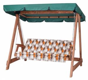 Матрас цветной "Листья" для деревянных качелей СЕЛЕНА