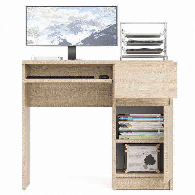 Стол компьютерный Мори МС-1 правый цвет дуб сонома